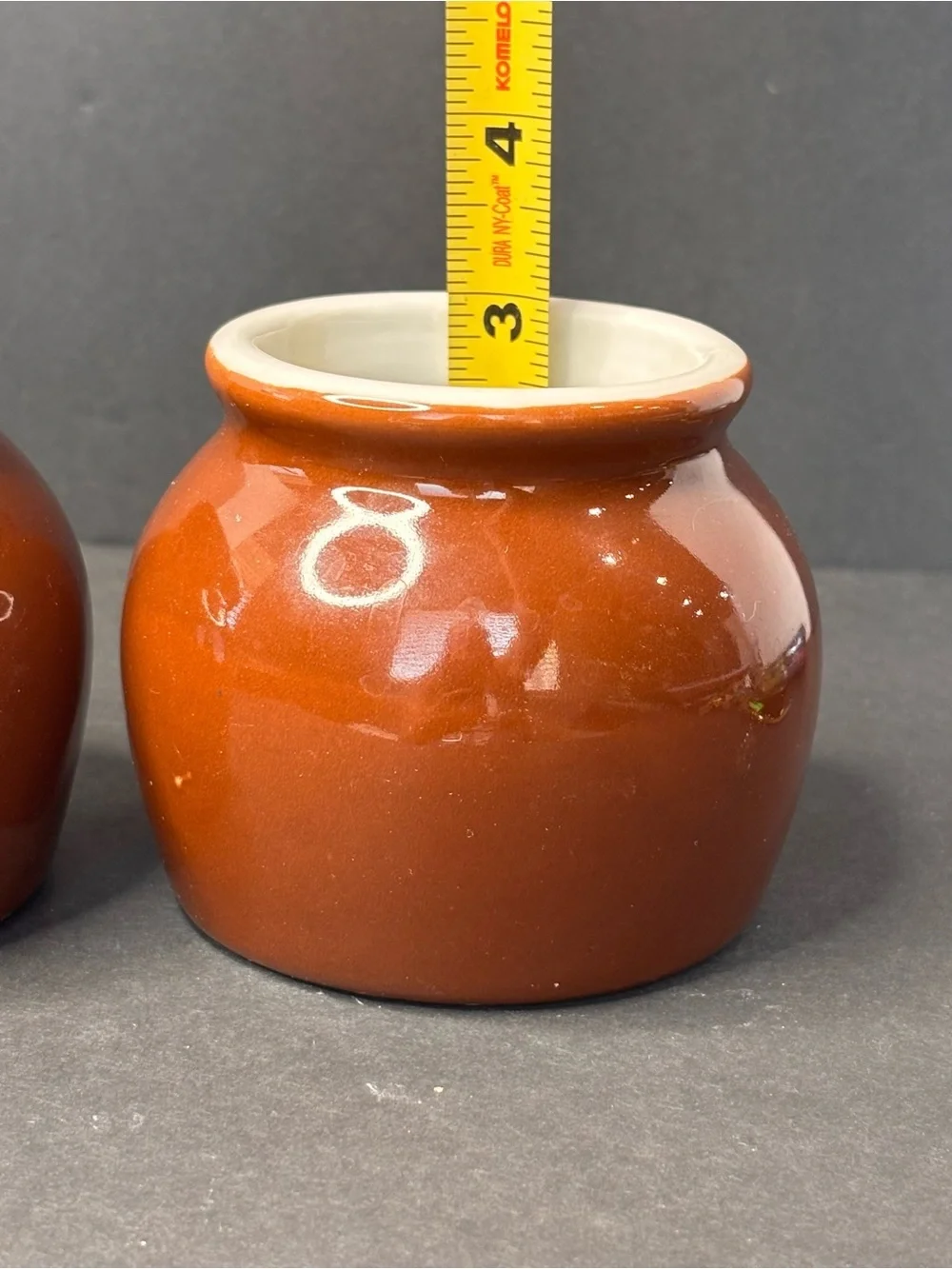 Vintage Hall Individual Bean Pot Crock Brown 462 Set Of 2